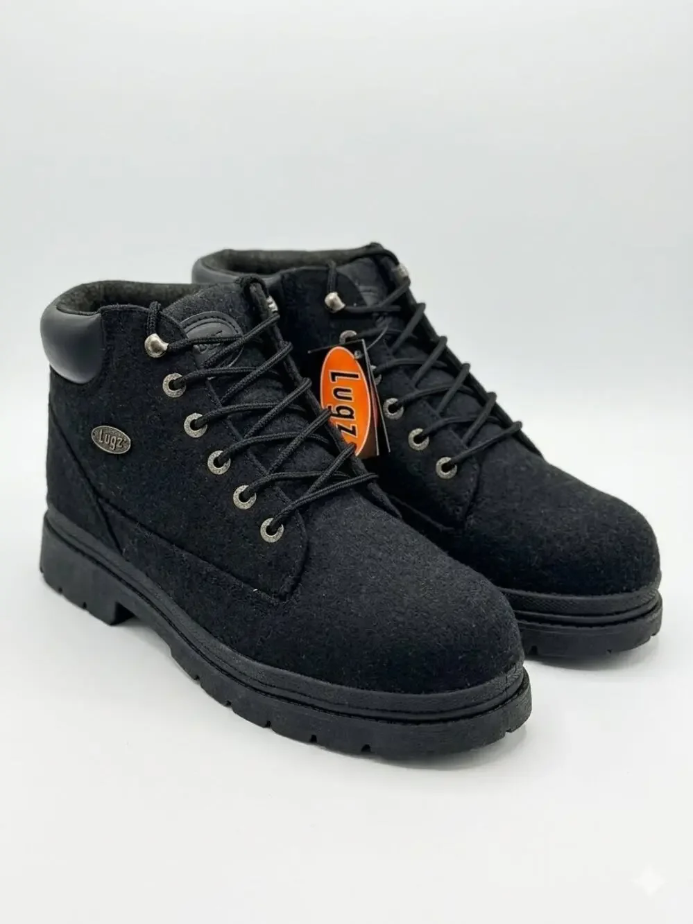 NEW! Lugz Drifter Peacoat Black Size 12D Mens Flat Heel Lace Up Boots